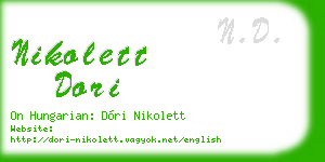 nikolett dori business card